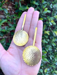 Hammered Brass Circles Earrings