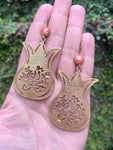 Pomegranate Design Earrings