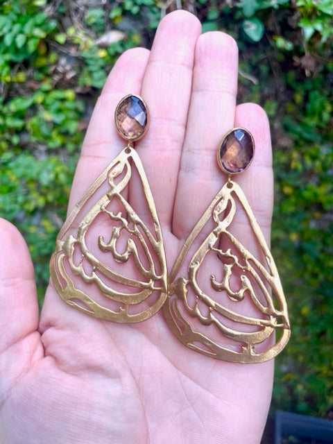 Arabic Calligraphy Earrings Zia Couture Jewelry