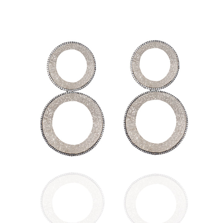 Geometric Pavée Earrings