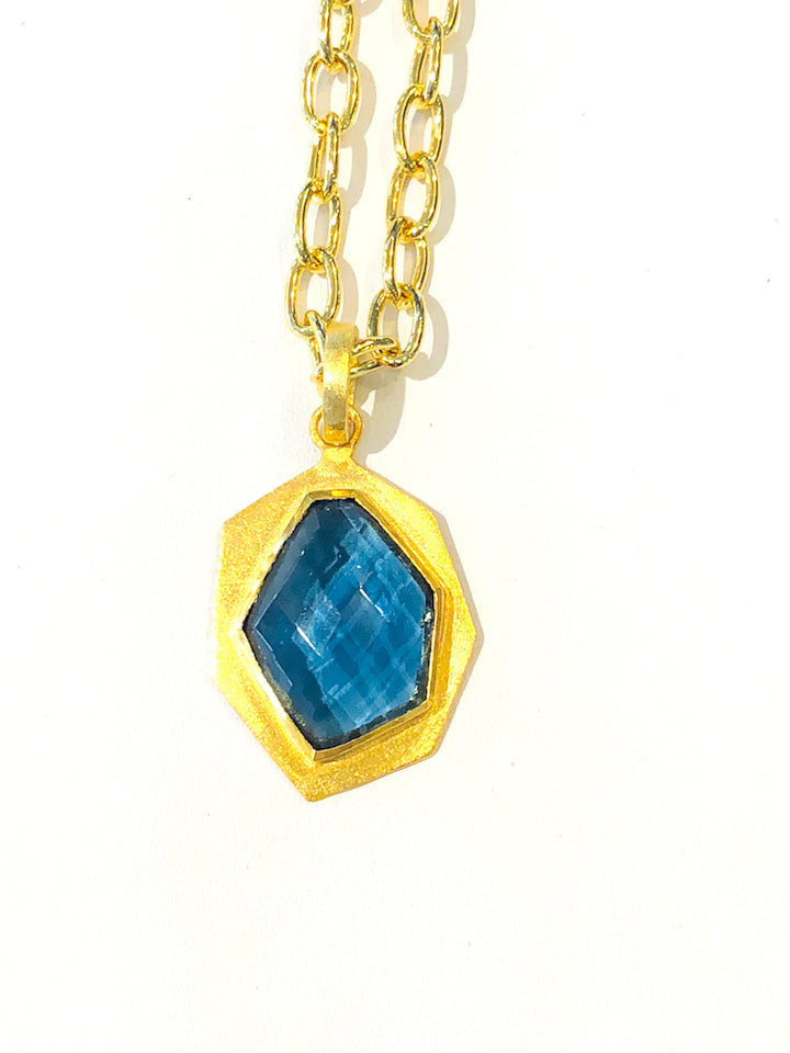 30" Gemstone Necklace - London Blue
