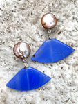 Blue Onyx & Bronze Coin Pearls