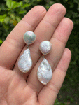 Freeform Pearl & White Coin Pearls