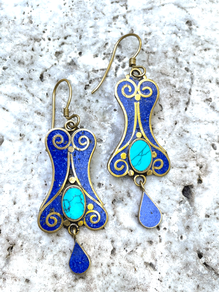 Lapis & Turquoise Earrings