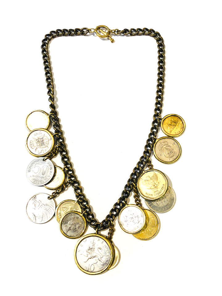 Coin Bib Necklace