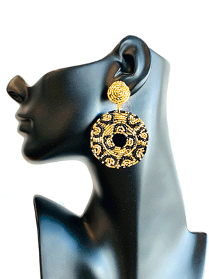 Beaded Cheetah Earrings