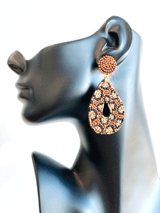 Beaded Cheetah Earrings