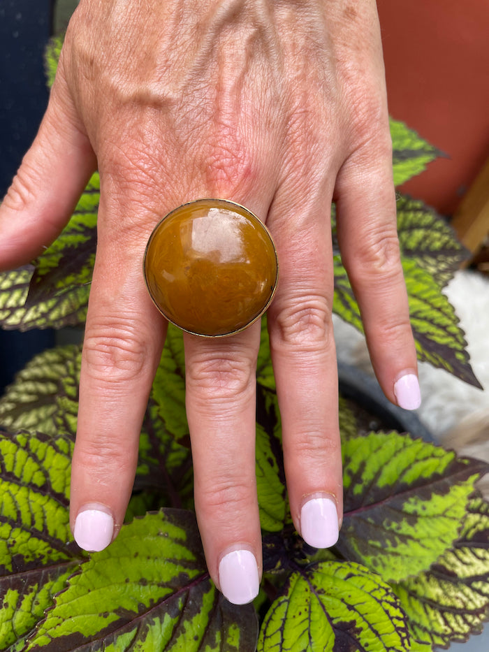 African Amber Ring