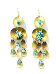 Hammered Turquoise Earrings