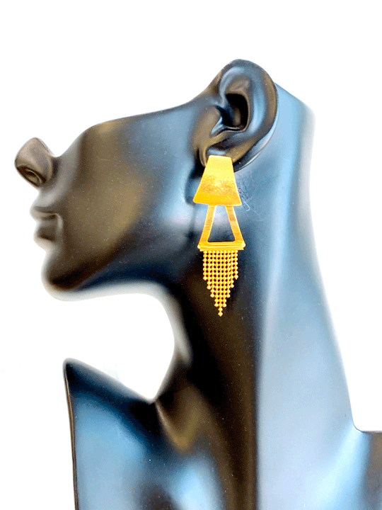 Brazilian Gold Fringe Earrings
