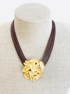 Italian Gold Bean Necklace