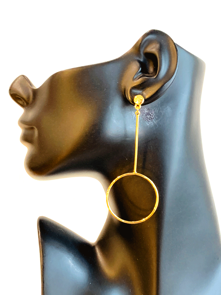 Italian Gold Circles Earrings