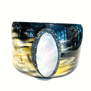 Horn Cuff with Mother of Pearl