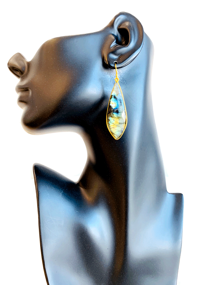 Gemstone Drop Earrings