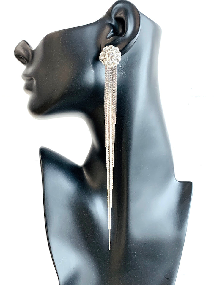 XL Tassel Earrings - Silver
