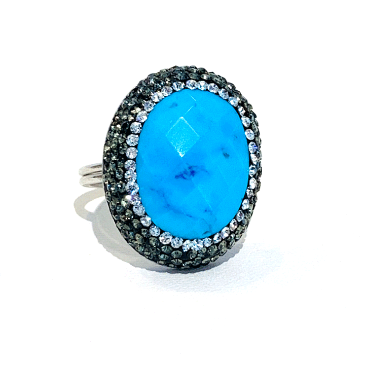 Turquoise Marcasite Ring