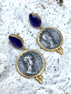 Roman Coin Earrings