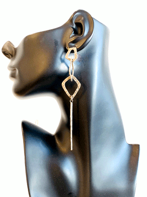 Geometric Silver Earrings