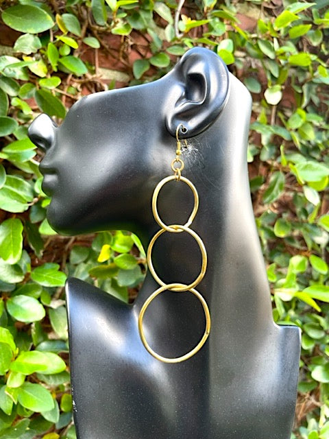 Brass Circles Earrings