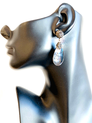 Iridescent Mother of Pearl Earrings