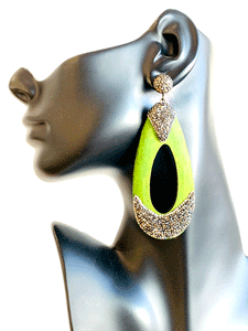 Marcasite & Parrot Wood Earrings