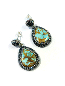 Turquoise & Marcasite Earrings