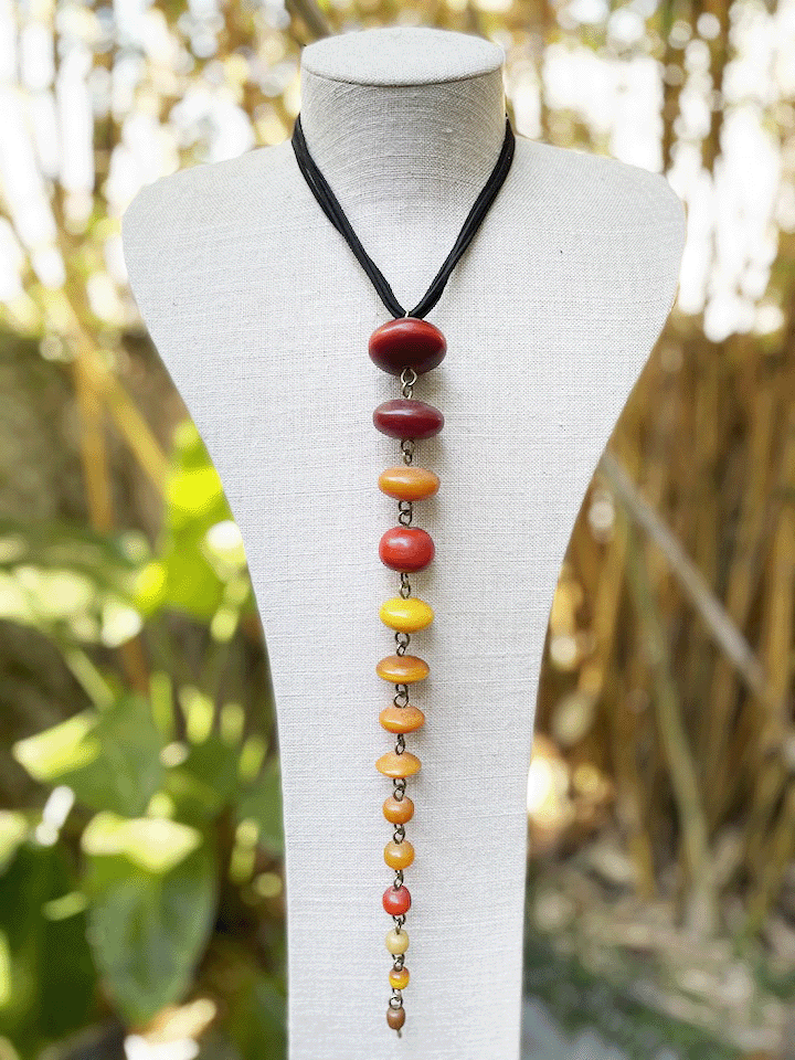 African Amber Statement Necklace