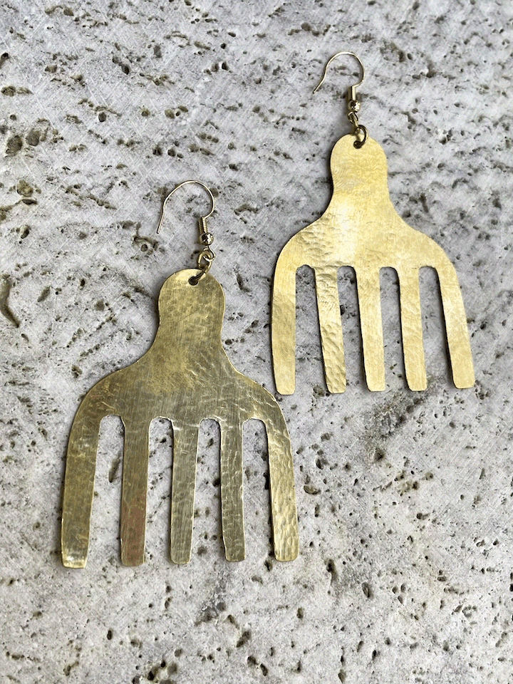 Small African Comb Earrings