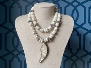 White Coral & Bone Necklace