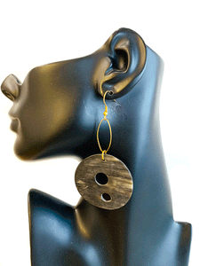 Kenya Brass & Horn Earrings