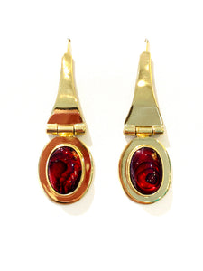 Red Abalone Earrings