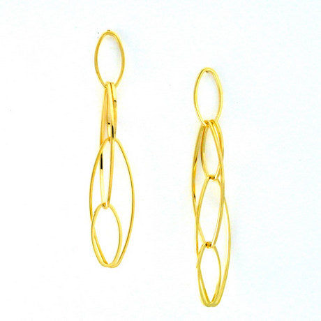 Modern Brazilian Gold Earrings
